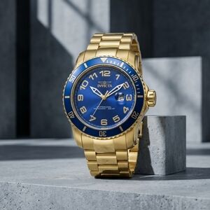 Invicta Pro Diver Gold Blue Dial Men's Watch